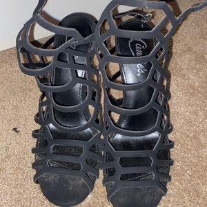 Candie’s black high heels